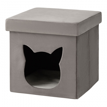 Пуф складной с ящиком Store Pet антрацитовый