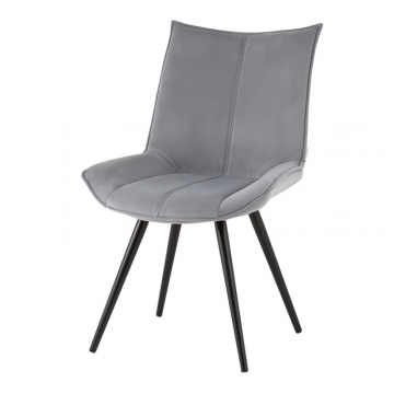 Стул вращающийся Робб велюр серый