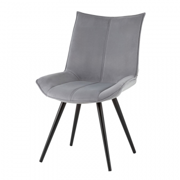 Стул вращающийся Робб велюр серый