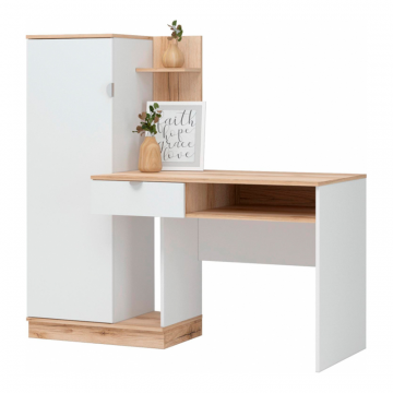 Письменный стол Джидда 1500 белый / дуб делано