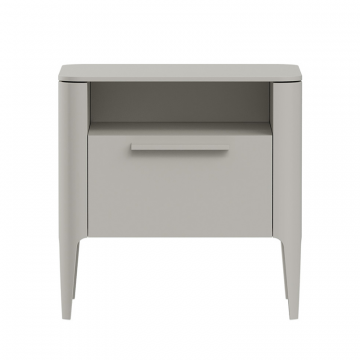 Тумба прикроватная Type 1 полка 1 ящик ширина 50 см (серо-бежевый)