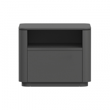 Тумба прикроватная Tammi 1 полка 1 ящик ширина 50 см (черный)