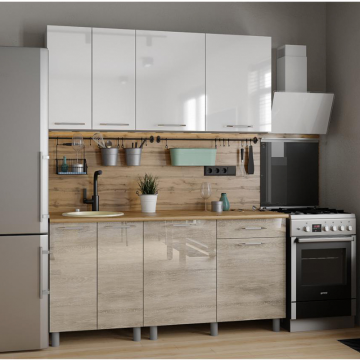 Кухня Танго 1.6м.,Белый;Дуб Шале