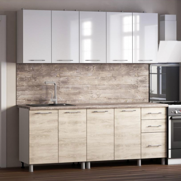 Кухня Танго 2м.,Белый;Дуб Шале