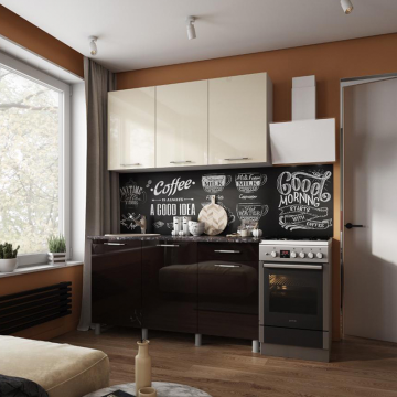 Кухня Танго 1.5м.,Ваниль;Горький шоколад