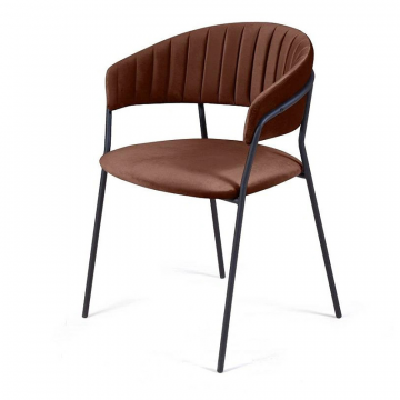 Стул Kelly с подлокотниками, бархат коричневый 12