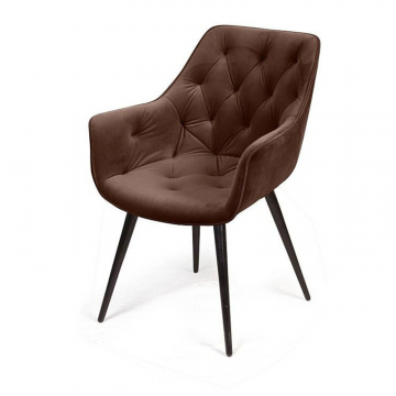 Стул Archi поворотный 90 градусов, функция возврата, антишум, бархат коричневый 12, опора конус