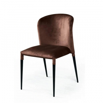 Стул Albert (Альберт), бархат коричневый 12