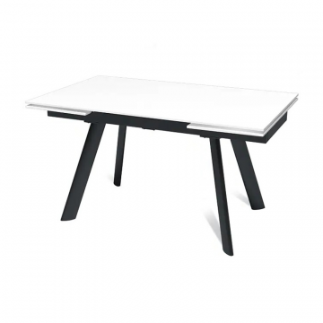 Стол раскладной Stone (140+40+40), керамика матовая белая