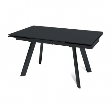 Стол раскладной Stone (140+40+40), керамика матовая черная
