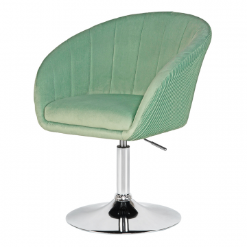 Кресло дизайнерское DOBRIN EDISON, мятный велюр (1922-8)