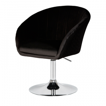 Кресло дизайнерское DOBRIN EDISON, черный велюр (1922-21)