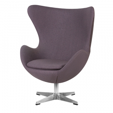 Кресло дизайнерское DOBRIN EGG, серая ткань AF7