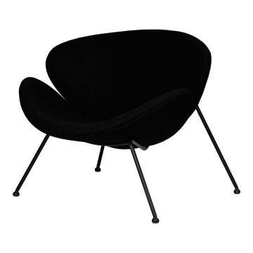 Кресло дизайнерское DOBRIN EMILY, черный ткань AF9, черное основание