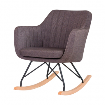 Кресло-качалка DOBRIN KIARA, серая ткань (LAR-106D-26)