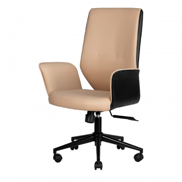 Офисное кресло для руководителей DOBRIN MAXWELL, кремово-черный