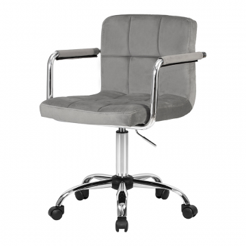 Офисное кресло для персонала DOBRIN TERRY, серый велюр (MJ9-75)