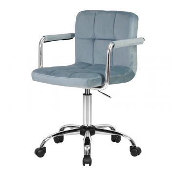 Офисное кресло для персонала DOBRIN TERRY, пудрово-голубой велюр (MJ9-74)