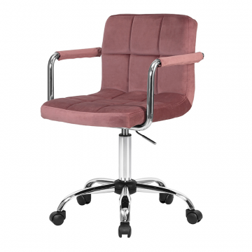 Офисное кресло для персонала DOBRIN TERRY, пудрово-розовый велюр (MJ9-32)