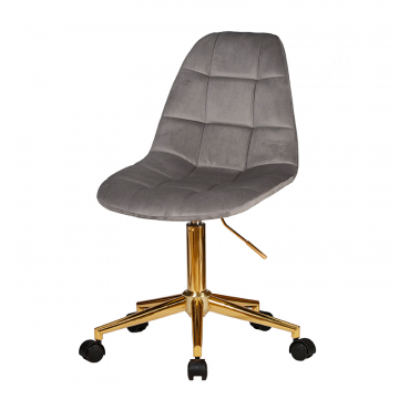 Офисное кресло для персонала DOBRIN MONTY GOLD, серый велюр (MJ9-75)