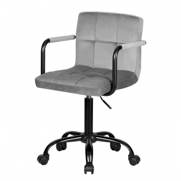 Офисное кресло для персонала DOBRIN TERRY BLACK, серый велюр (MJ9-75)
