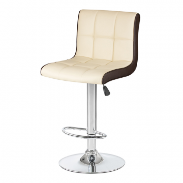 Стул барный DOBRIN CANDY, кремово-коричневый