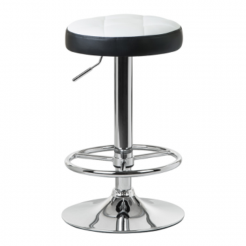 Табурет барный DOBRIN BRUNO, бело-чёрный