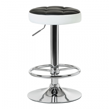 Табурет барный DOBRIN BRUNO, чёрно-белый