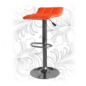 Стул барный LM-5014, оранжево-белый