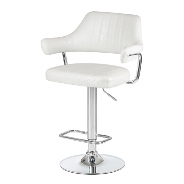 Стул барный DOBRIN CHARLY, белый крокодил