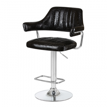 Стул барный DOBRIN CHARLY, чёрный крокодил