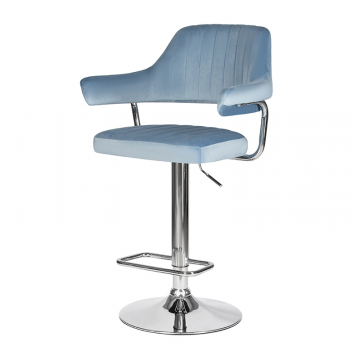 Стул барный DOBRIN CHARLY, пудрово-голубой велюр (MJ9-74)