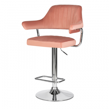 Стул барный DOBRIN CHARLY, пудрово-розовый велюр (MJ9-32)