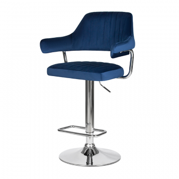Стул барный DOBRIN CHARLY, синий велюр (MJ9-117)