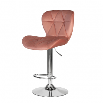 Стул барный DOBRIN BARNY, пудрово-розовый велюр (MJ9-32)