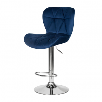 Стул барный DOBRIN BARNY, синий велюр (MJ9-117)