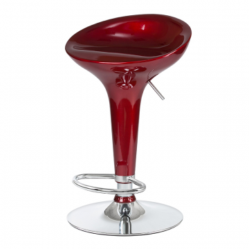 Стул барный DOBRIN BOMBA, бордовый металлик