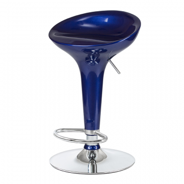 Стул барный DOBRIN BOMBA, синий металлик