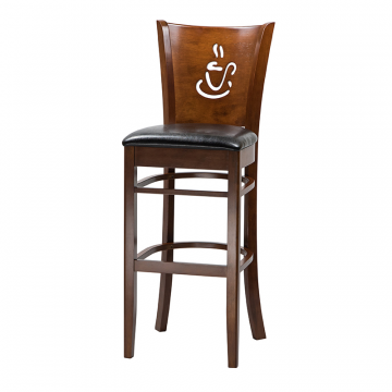 Стул барный DOBRIN JERRY BAR, шоколад, чёрный