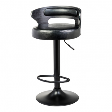 Стул барный DOBRIN FRED BLACK, чёрное дерево, чёрный