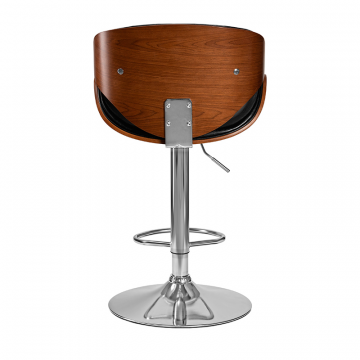 Стул барный DOBRIN KARTER, коричневое дерево, чёрный