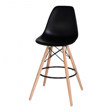 Стул барный LMZL-PP623G, ножки светлый бук, цвет сиденья чёрный
