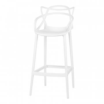 Стул барный DOBRIN MASTERS BAR, белый (W-02)