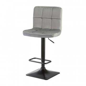 Стул барный DOBRIN DOMINIC, серый велюр (MJ9-75)