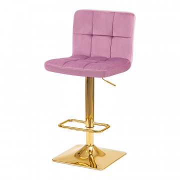 Стул барный DOBRIN GOLDIE, пудрово-сиреневый велюр (MJ9-52)