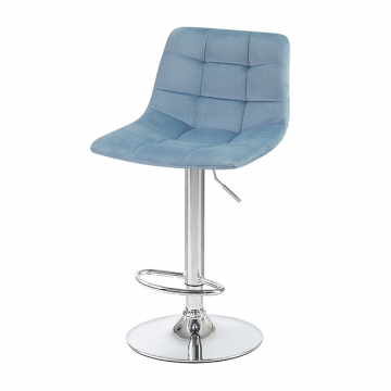 Стул барный DOBRIN TAILOR, пудрово-голубой велюр (MJ9-74)