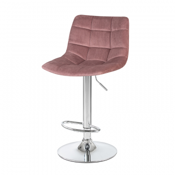 Стул барный DOBRIN TAILOR, пудрово-розовый велюр (MJ9-32)