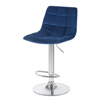 Стул барный DOBRIN TAILOR, синий велюр (MJ9-117)