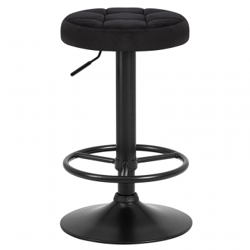 Табурет барный DOBRIN BRUNO BLACK, черный велюр (MJ9-101)