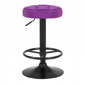 Табурет барный DOBRIN BRUNO BLACK, фиолет велюр (MJ9-58)